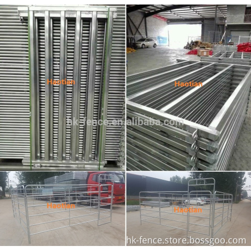 2.1X1.8m heavy duty galvanized cattle panel,cheap used portable oval pipe horse fence panel for Au, NZ steel metal horse corral